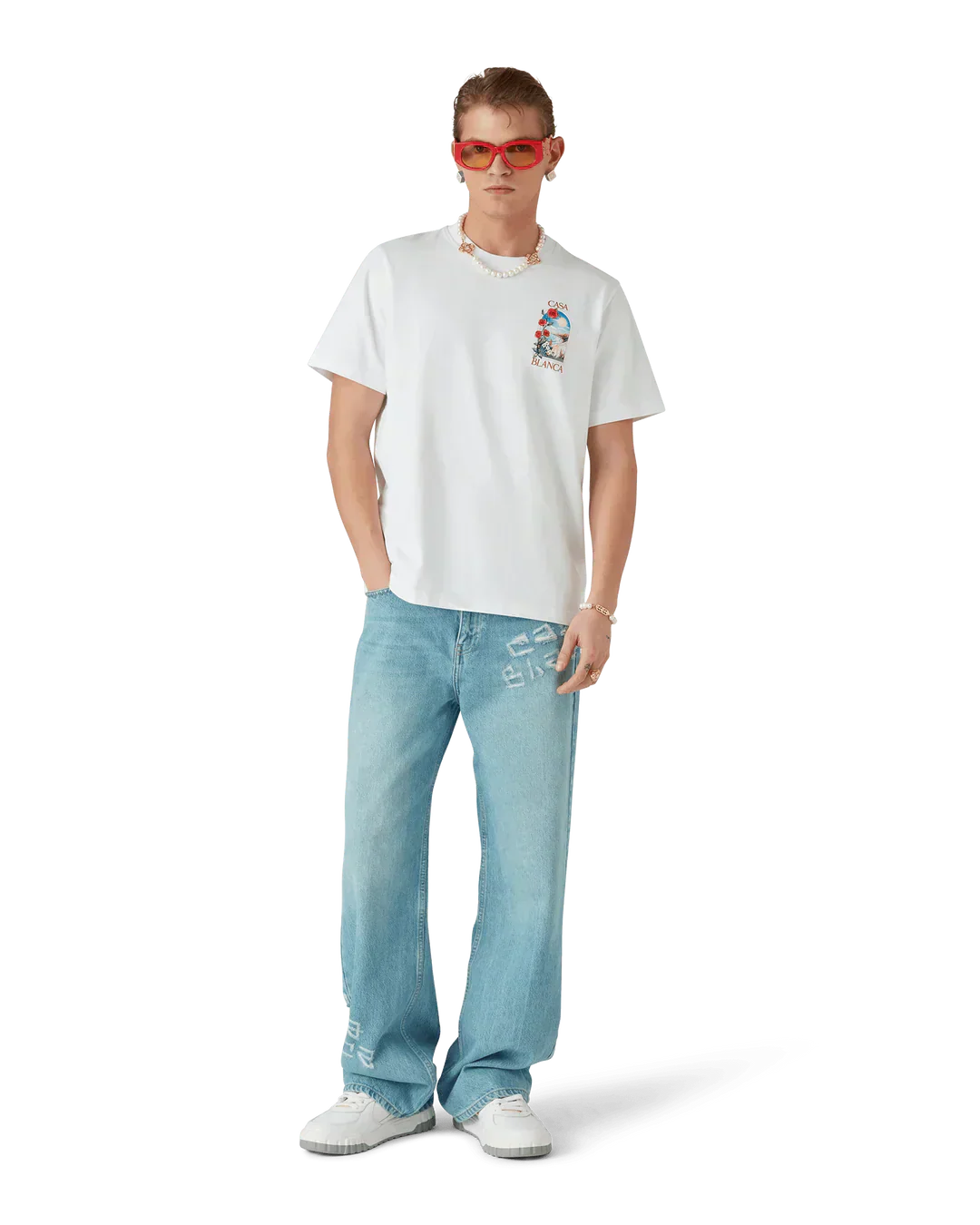 T-Shirt Casablanca LA DAYS Wit