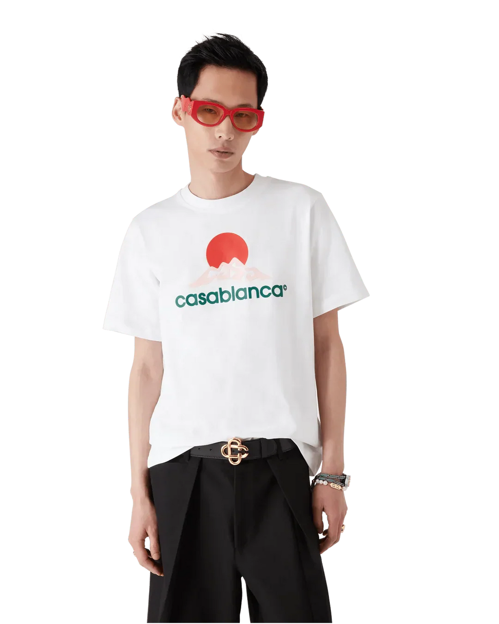 T-Shirt Casablanca Montage Wit