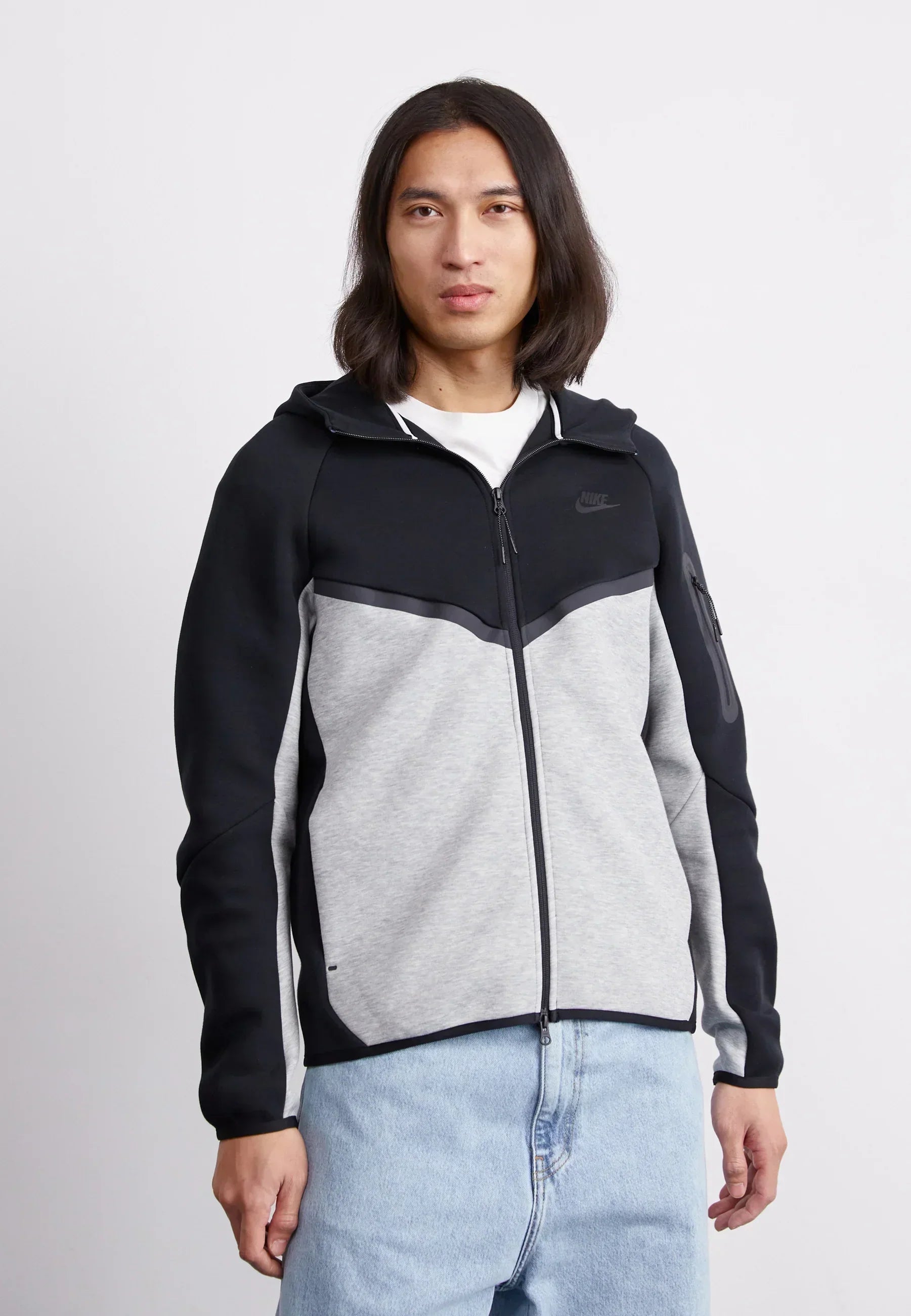 Nike Tech Fleece Rits Zwart En Grijs