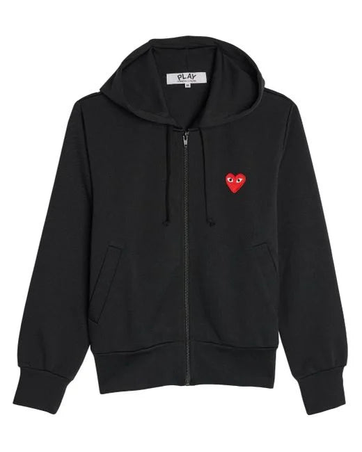 Sweater rits CDG Met Capuchon Zwart