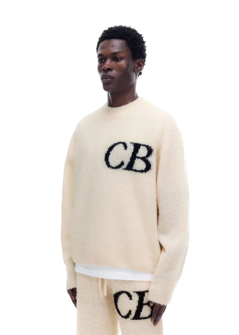 Trui CB Logo Knit Beige