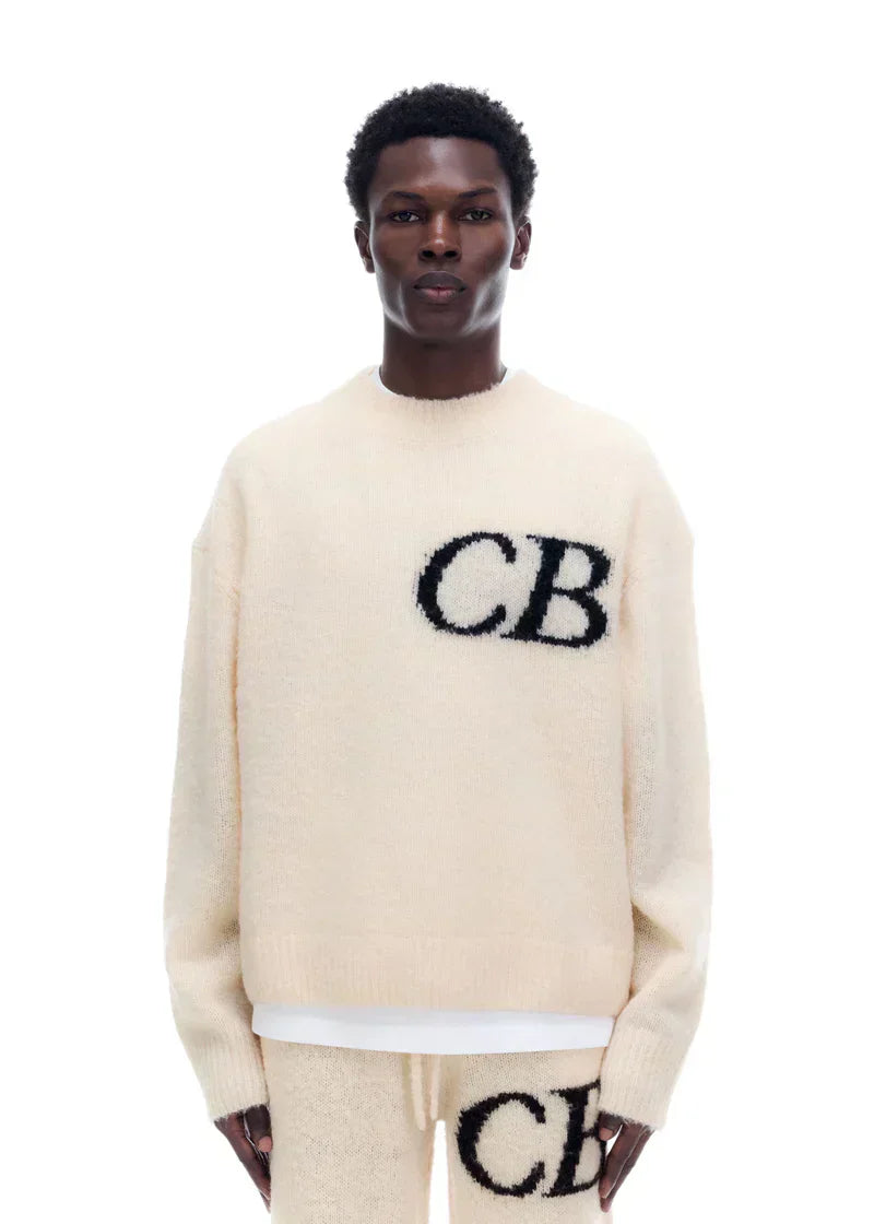 Trui CB Logo Knit Beige