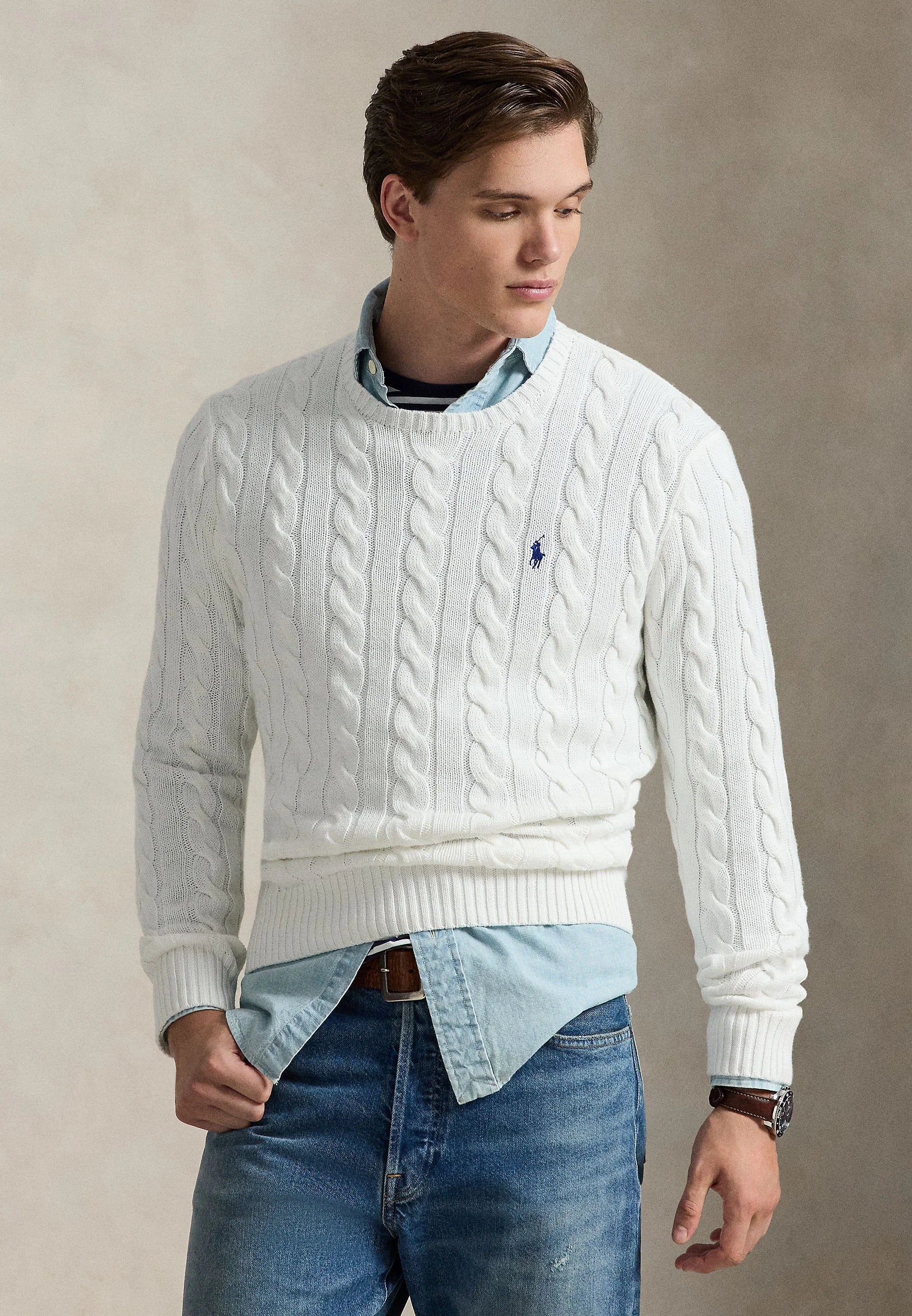 Trui Ralph Lauren In Wol Wit