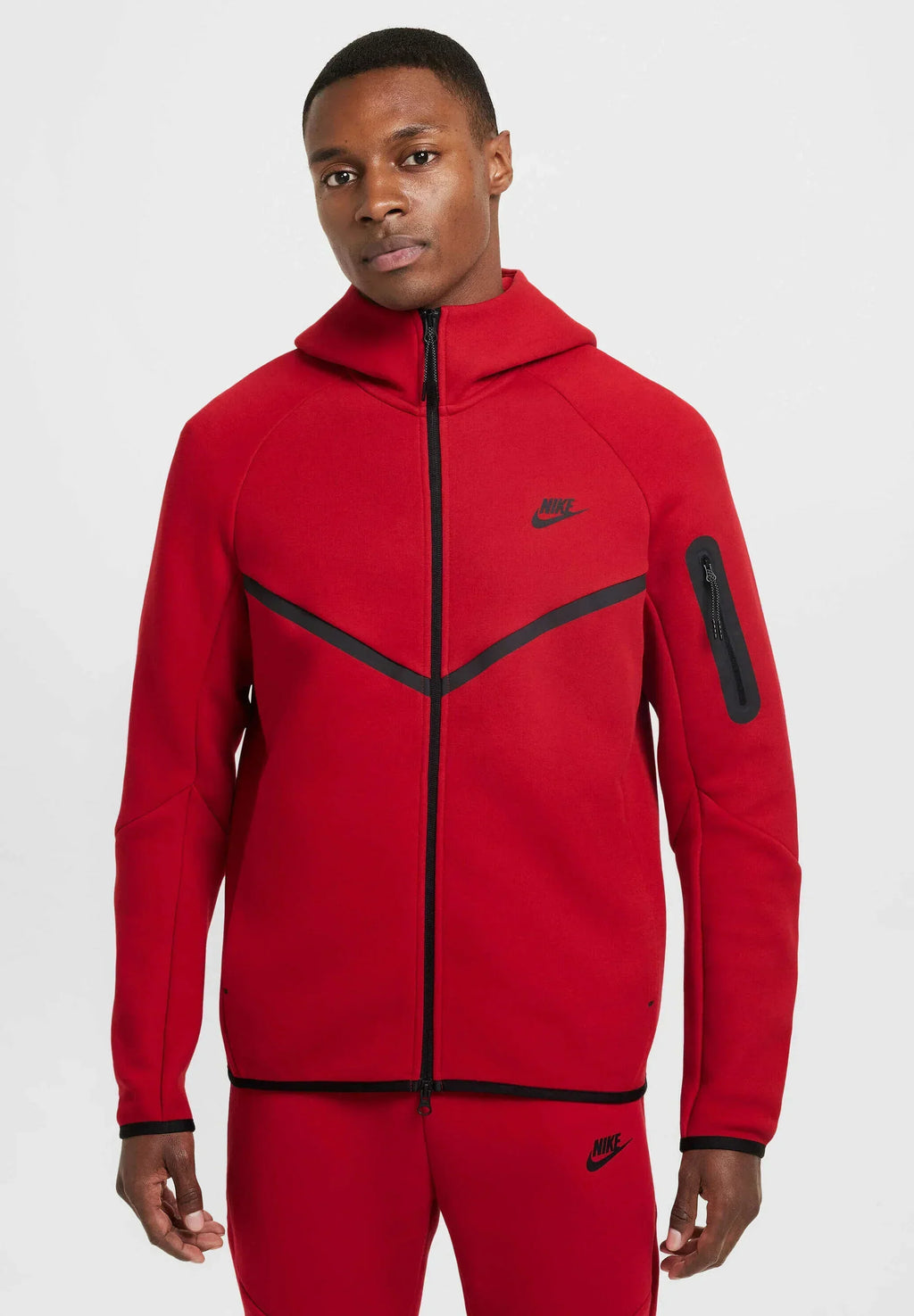 Nike Tech Fleece Rits Rood