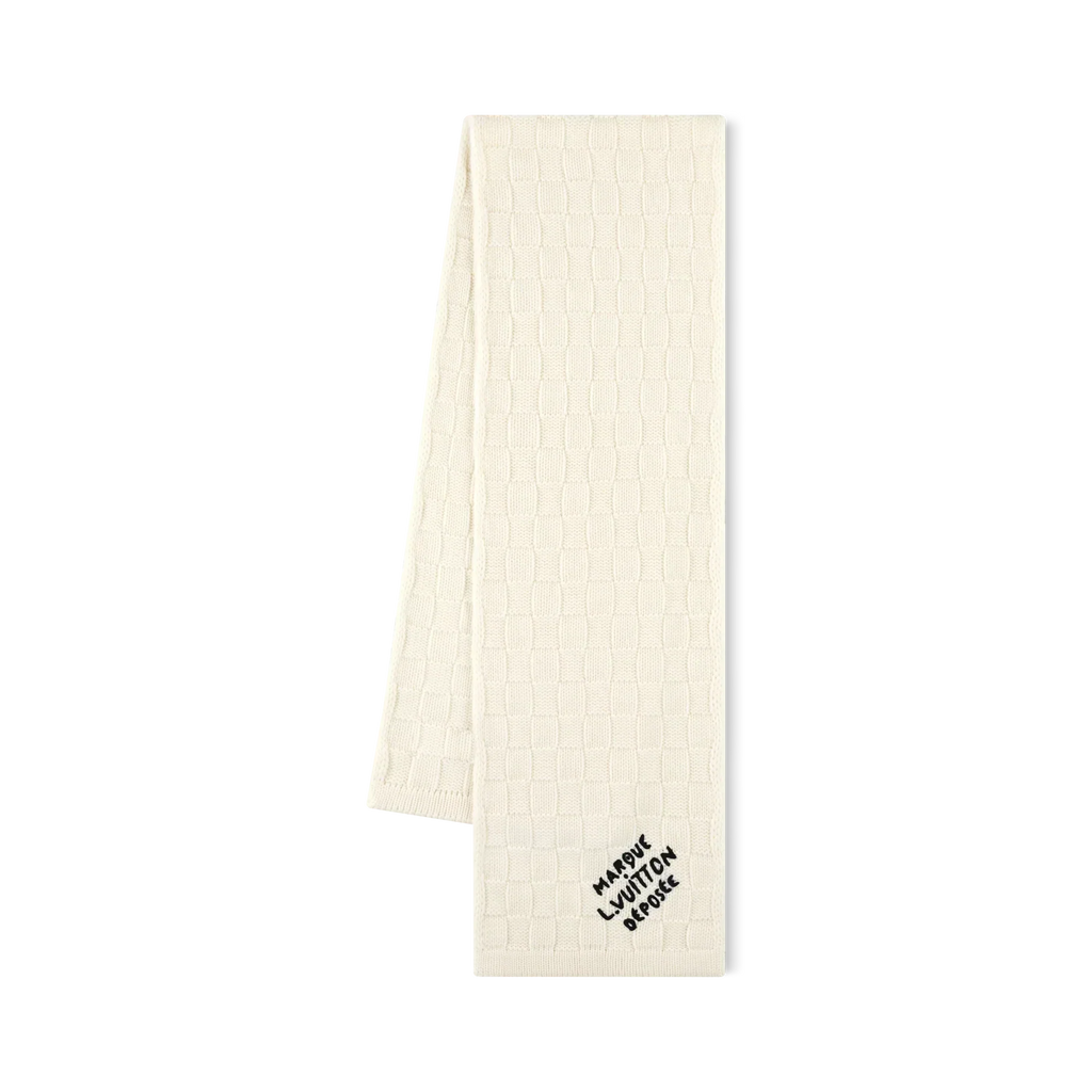 Muts en Sjaal Damier Snug Crème