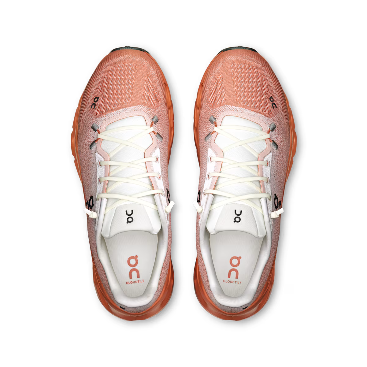 ON Cloud sneaker in oranje en wit