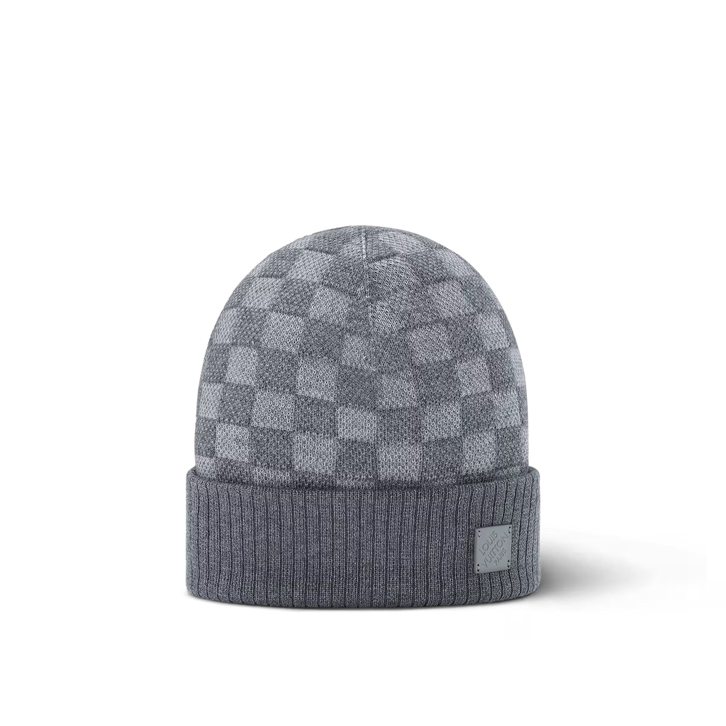 Muts en Sjaal Neo Petit Damier Grijs