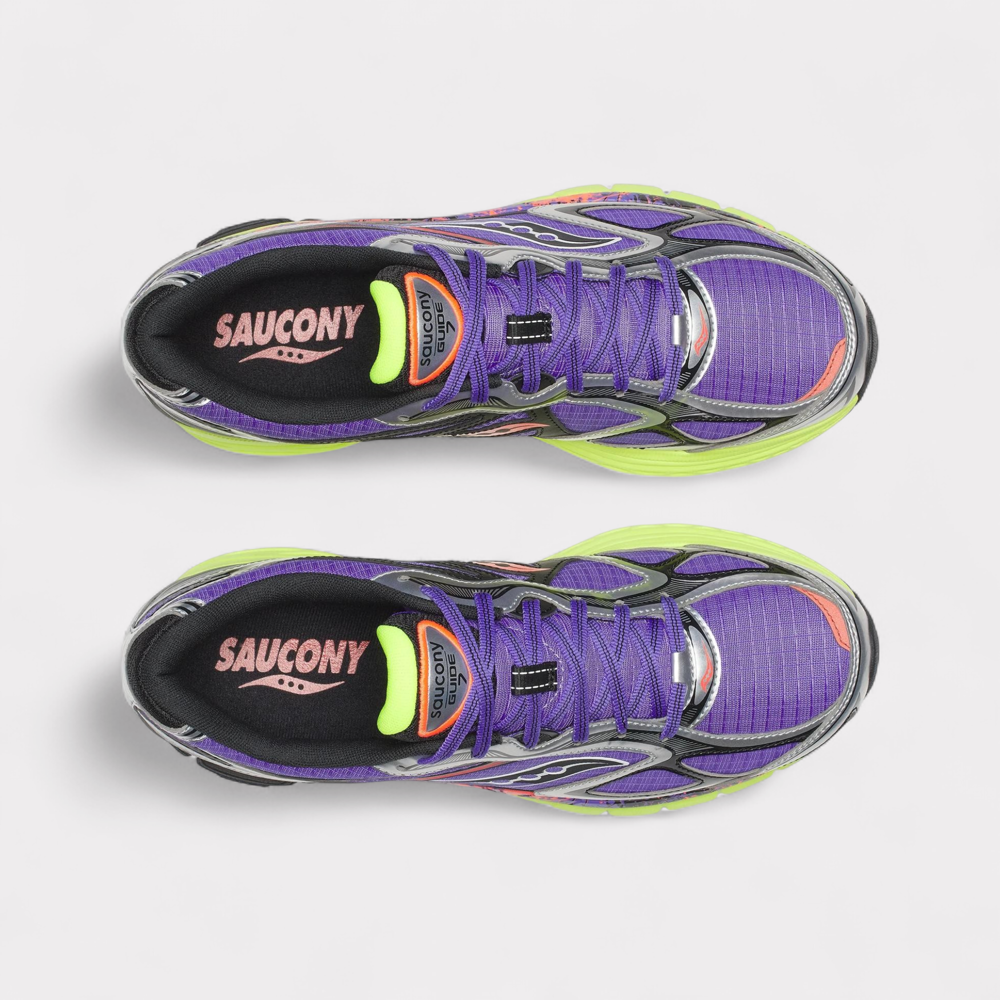 Saucony Progrid Guide 7 Hi Octane - Paars Citroengeel