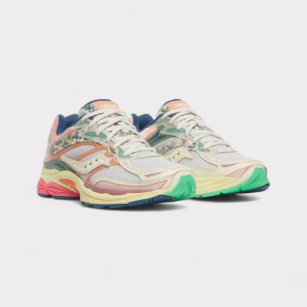 Saucony Progrid Omni 9 Kissaten - Beige Blauw