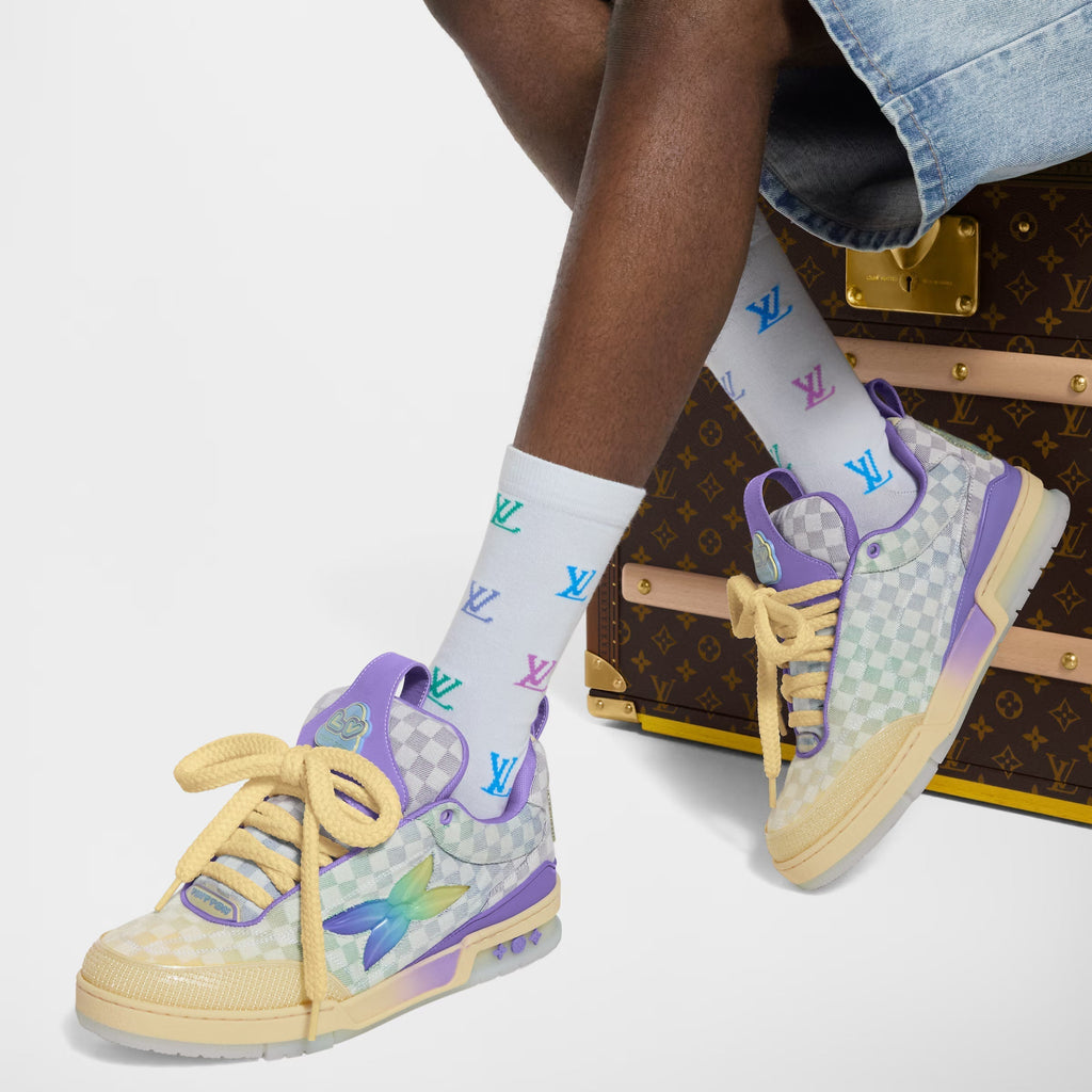 LV Skate Logo Incrusté Paars En Multicolor