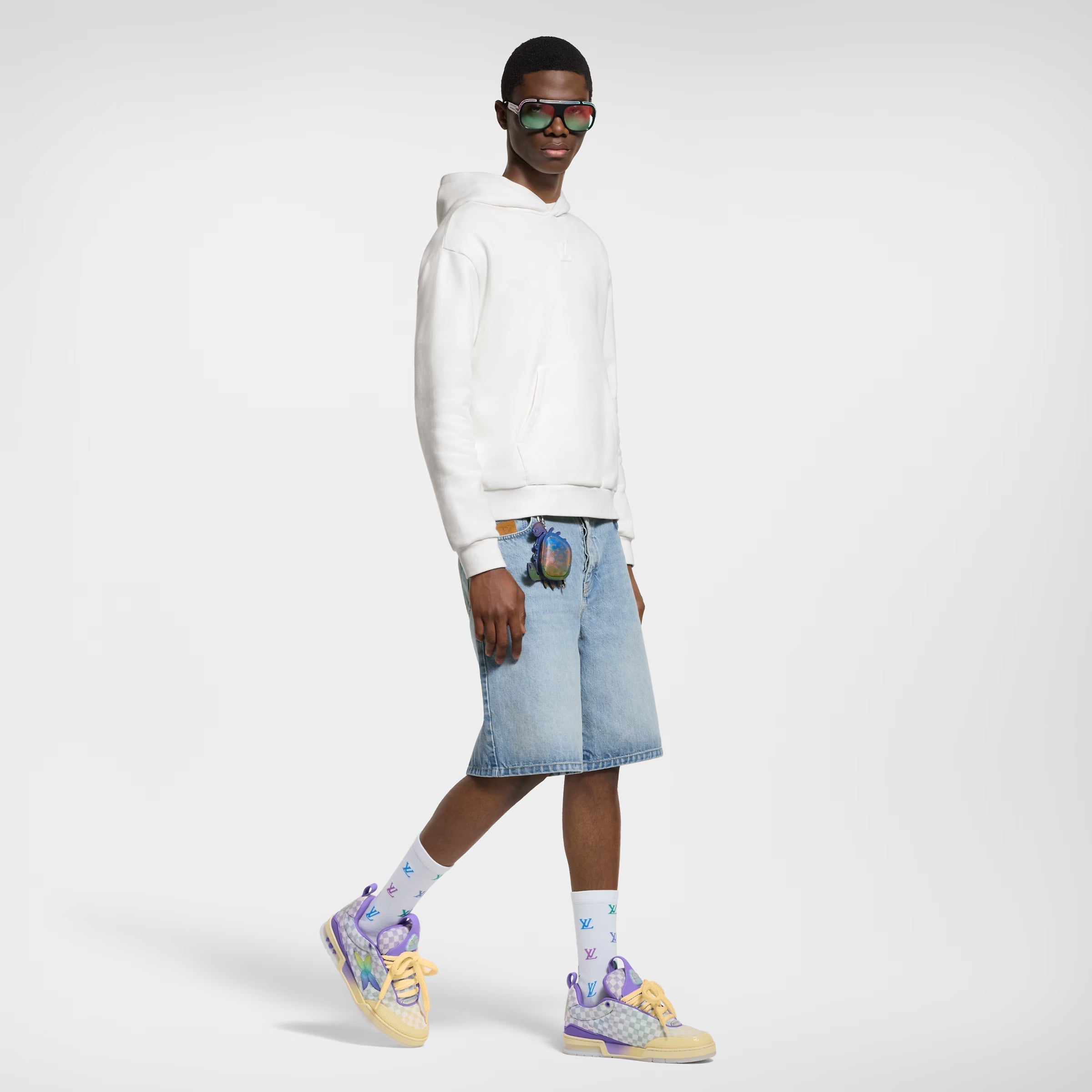 LV Skate Logo Incrusté Paars En Multicolor