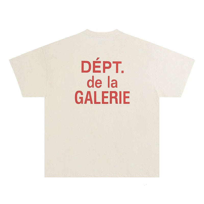 T-Shirt Gallery Dept. Beige En Rood