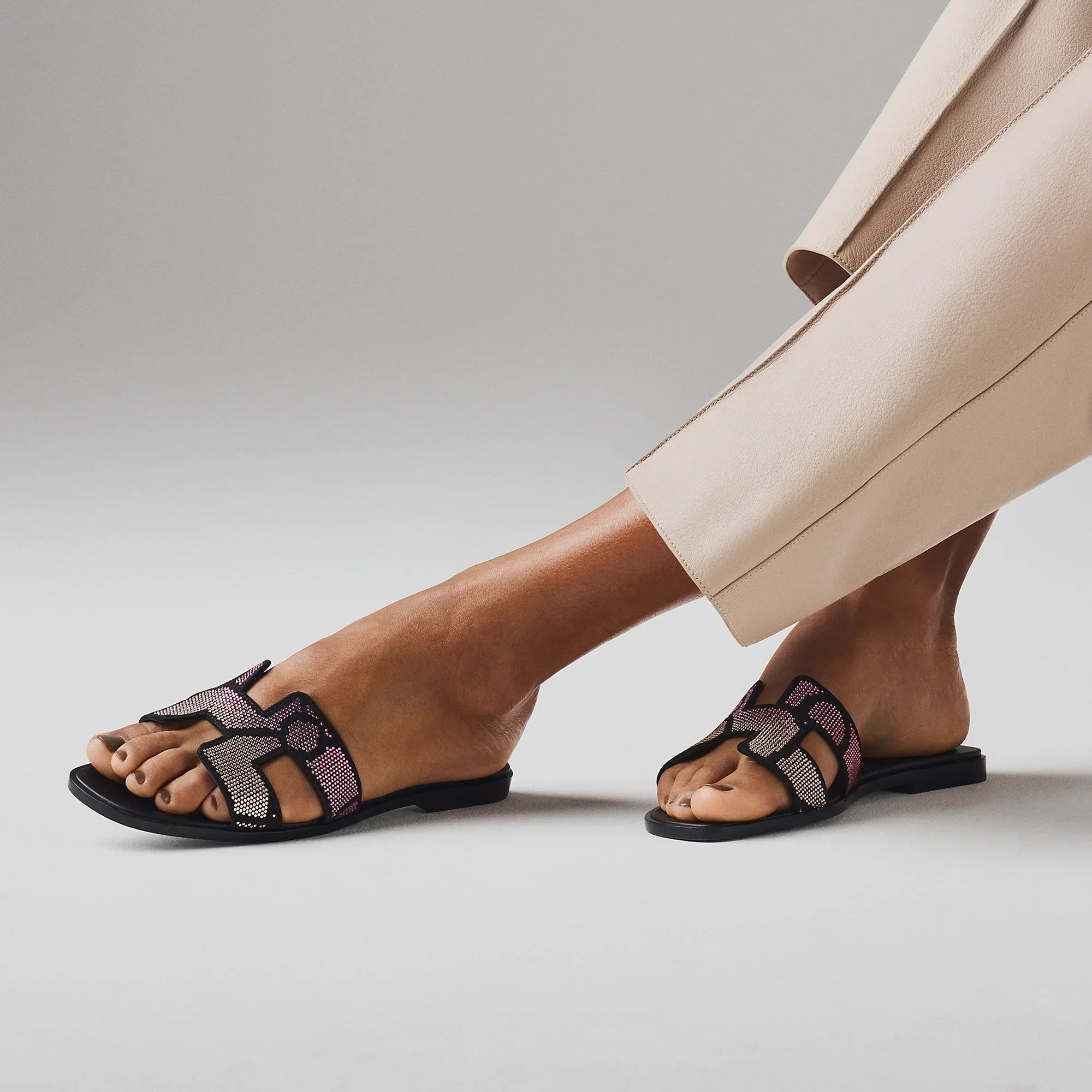Sandalen Oran Zwart En Roze