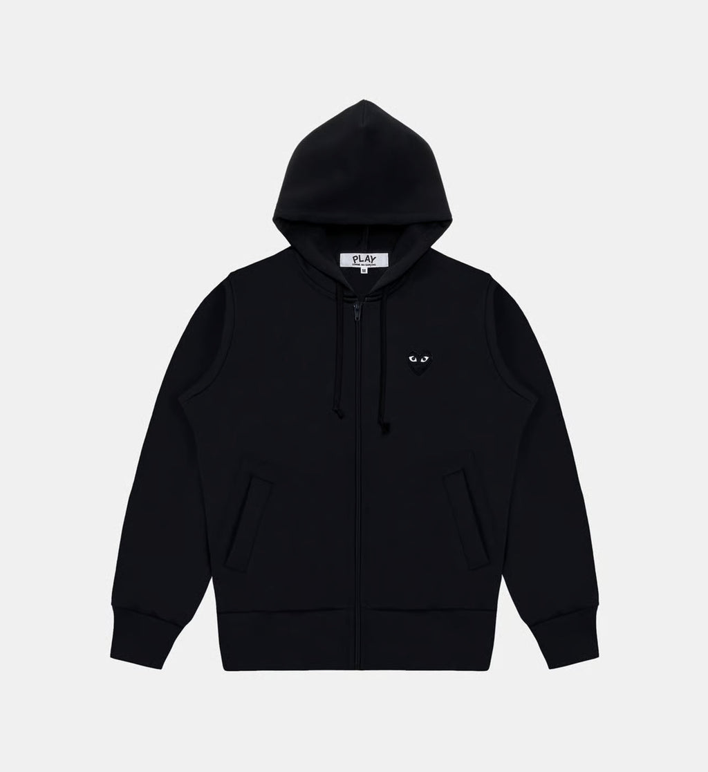 Sweater rits CDG Met Capuchon Zwart