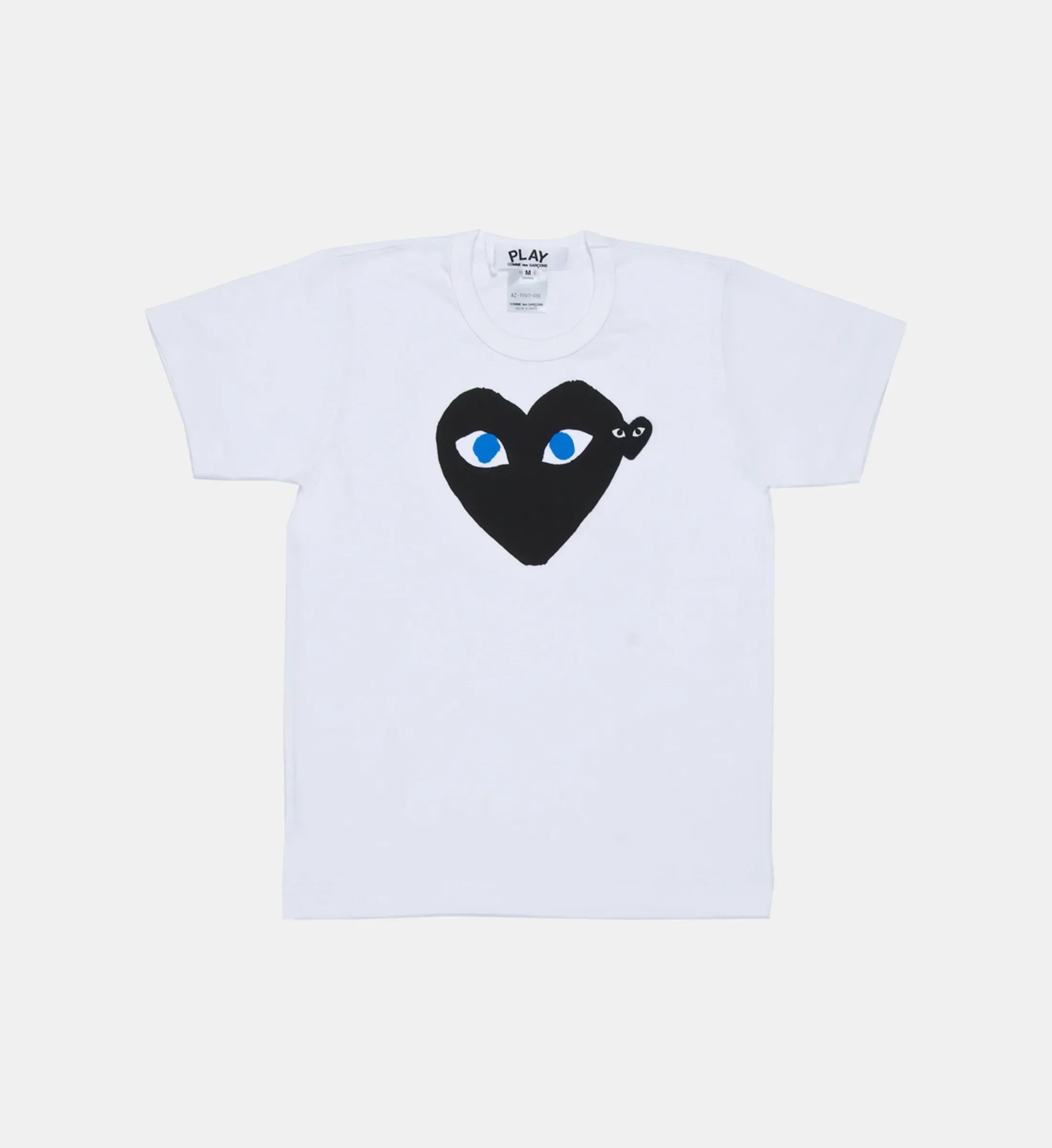 T-Shirt CDG Wit Blauw En Zwart