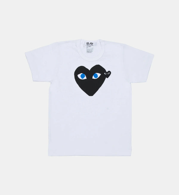 T-Shirt CDG Wit Blauw En Zwart