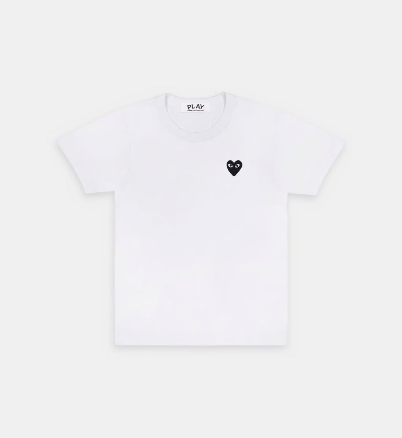 T-Shirt CDG Wit Logo Zwart
