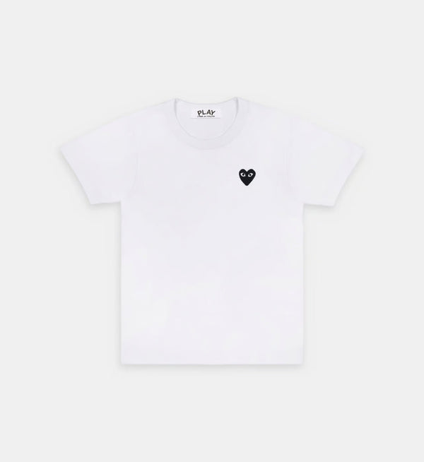 T-Shirt CDG Wit Logo Zwart