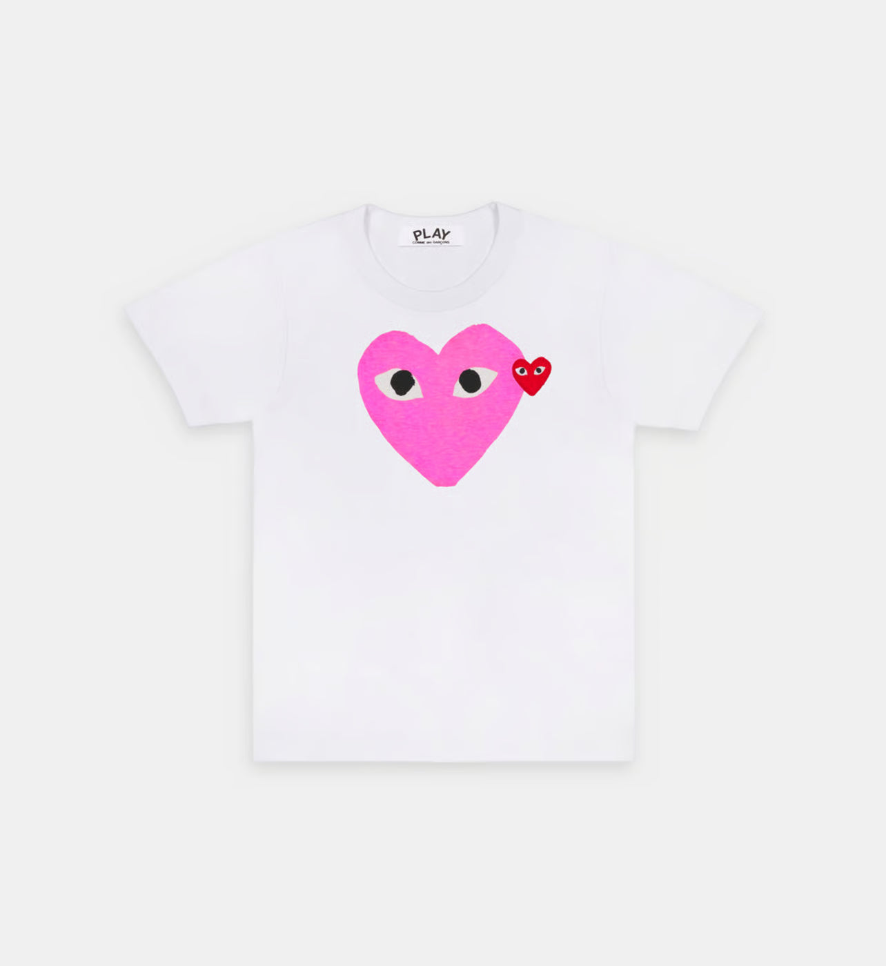 T-Shirt CDG Wit En Roze
