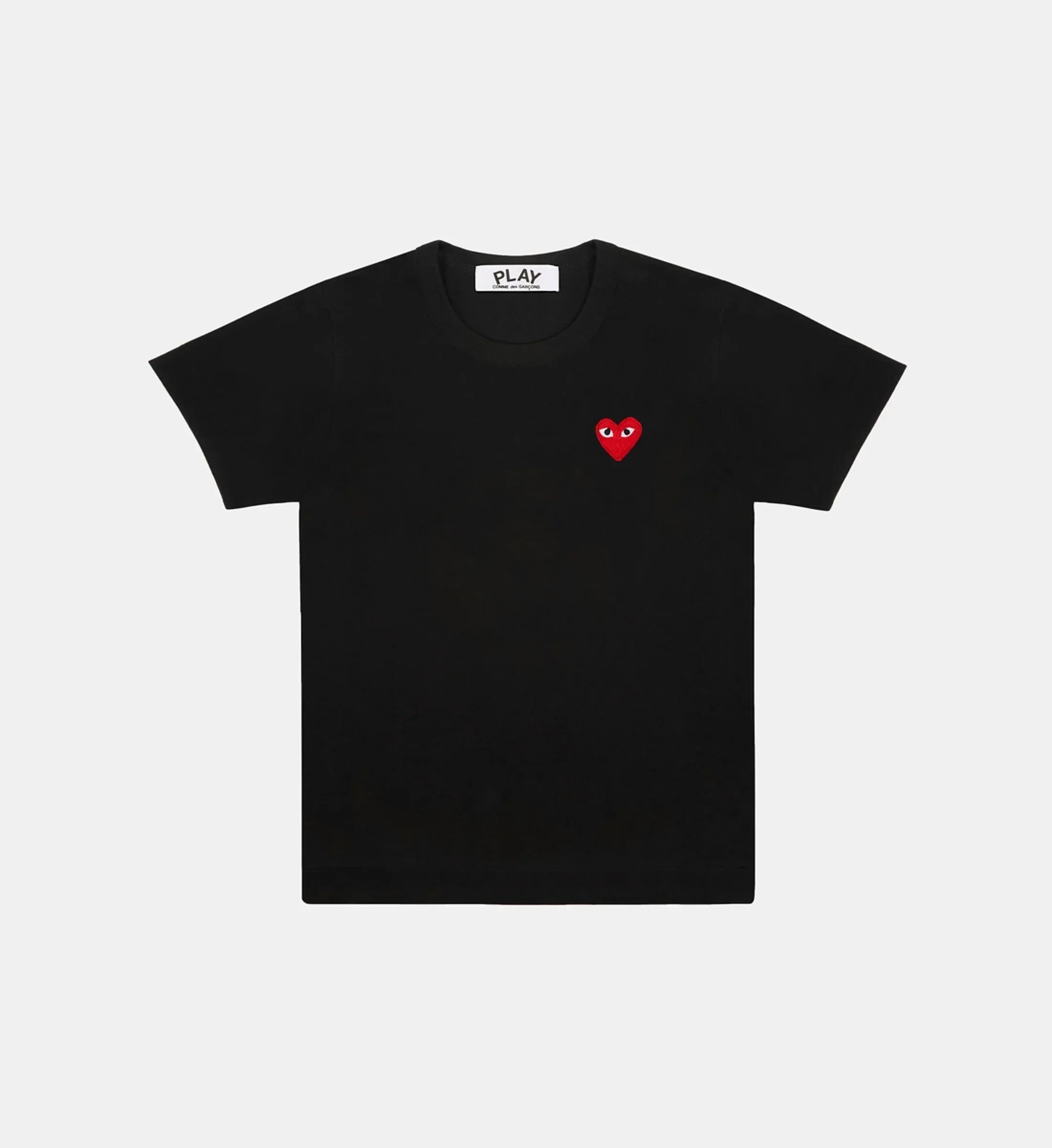 T-Shirt CDG Zwart Logo Rood