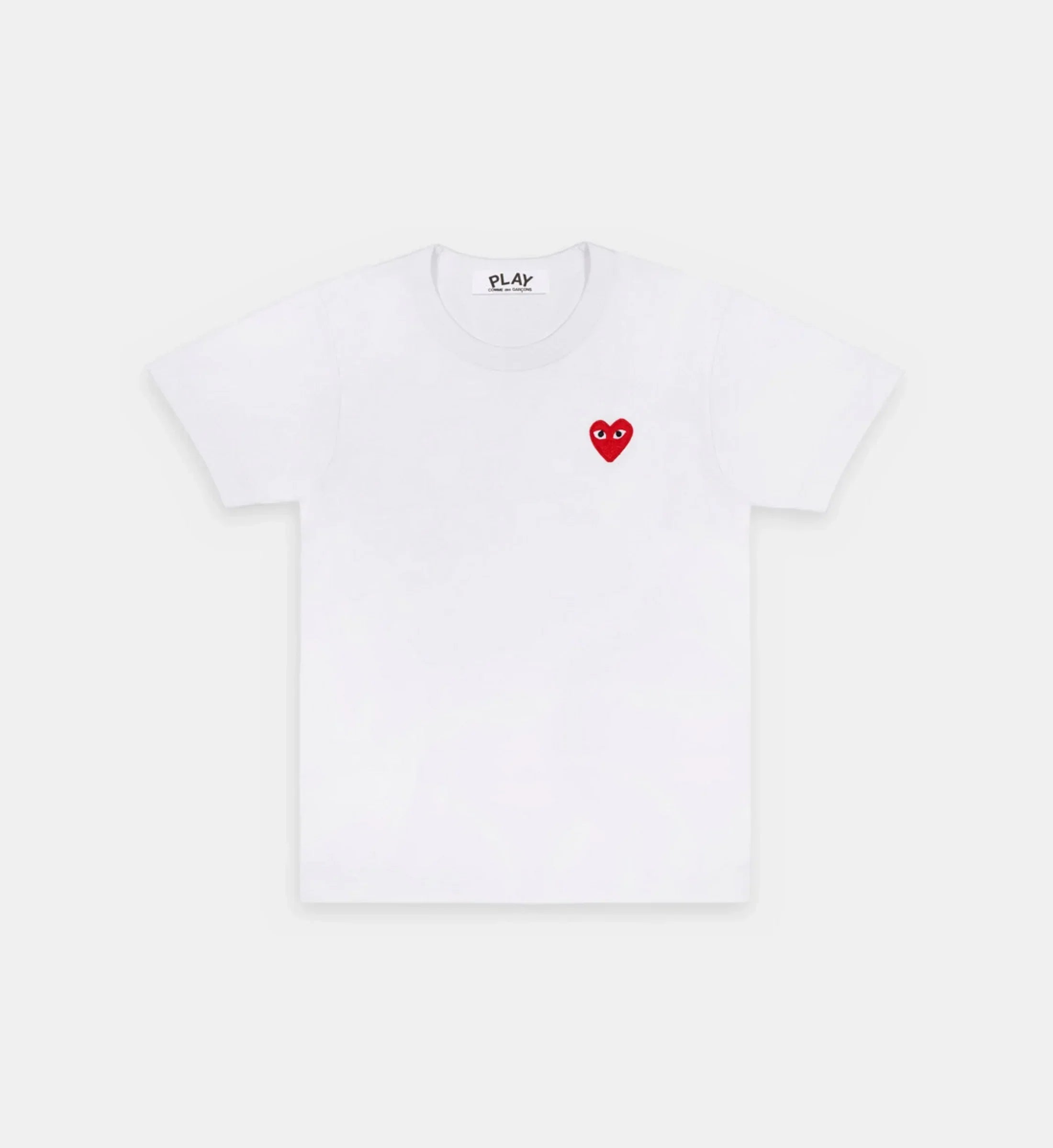 T-Shirt CDG Wit Logo Rood
