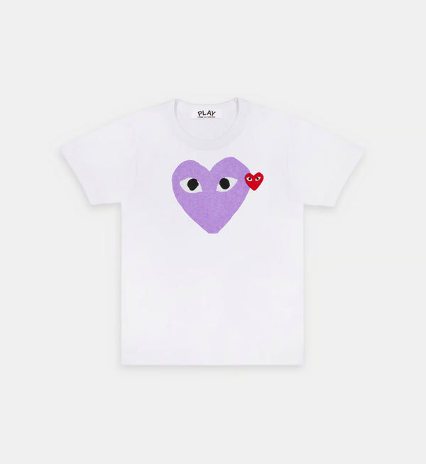 T-Shirt CDG Wit En Paars
